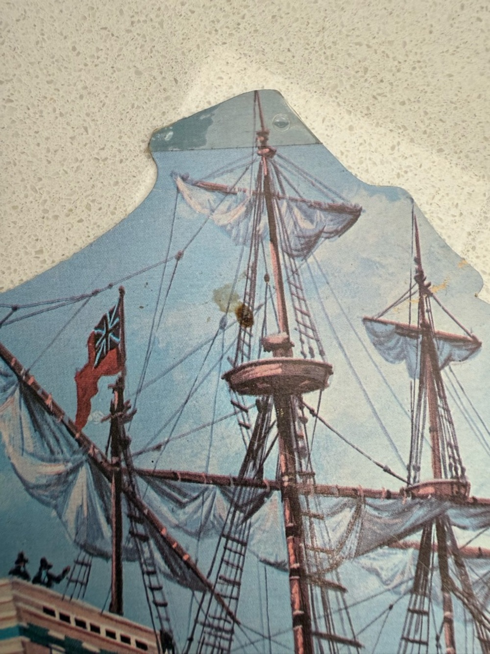 Vintage Die Cut Paperboard Thanksgiving Decorations Pilgrims Mayflower Ship 1977 - Picture 8 of 16